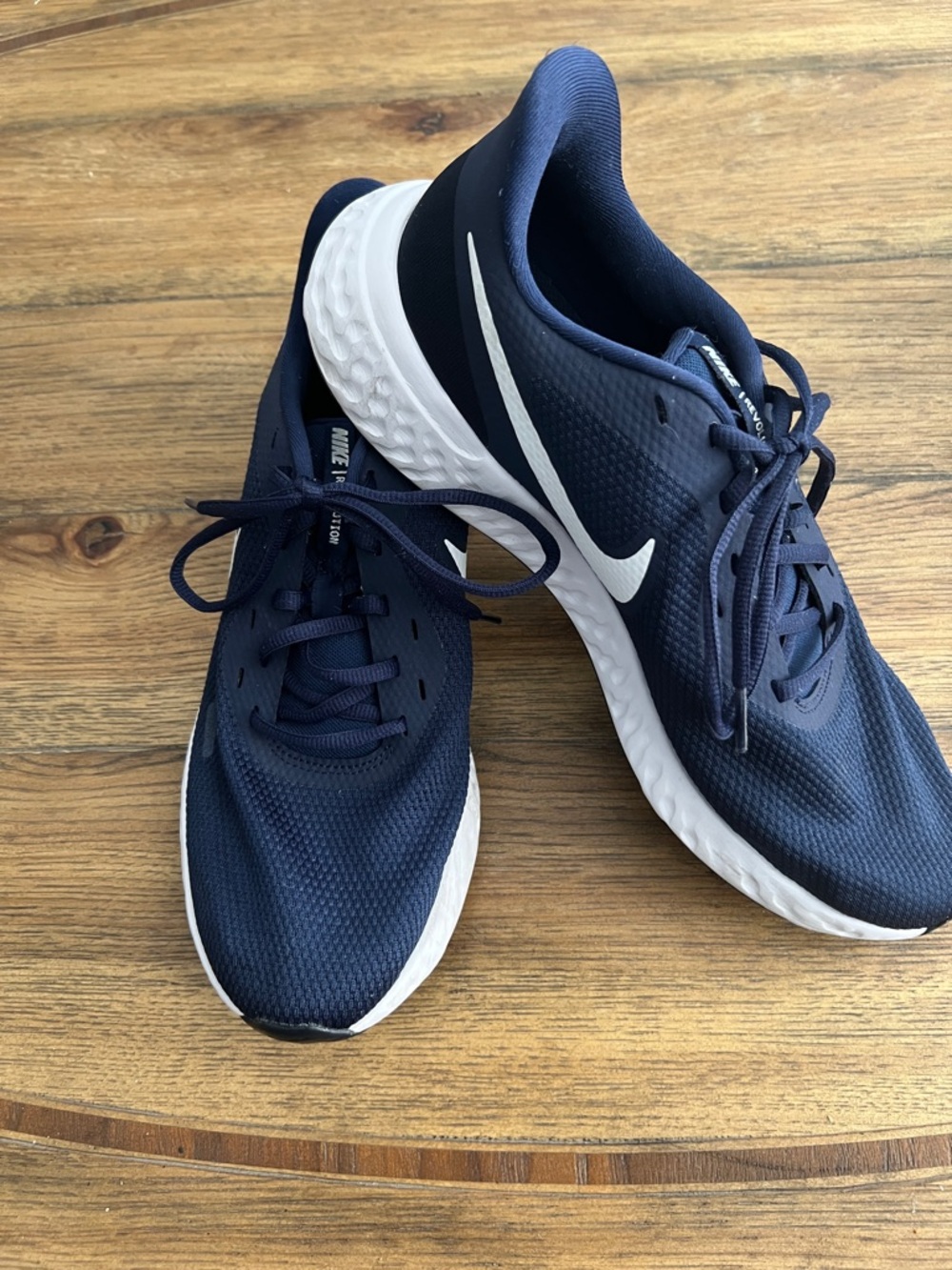 Nike Revolution Navy and White Men's Running Sneakers